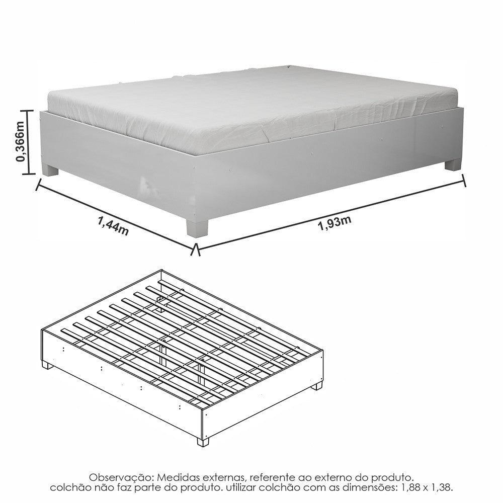 Quarto Completo Casal Anjos Premium e Cama de Casal Carioca Móveis