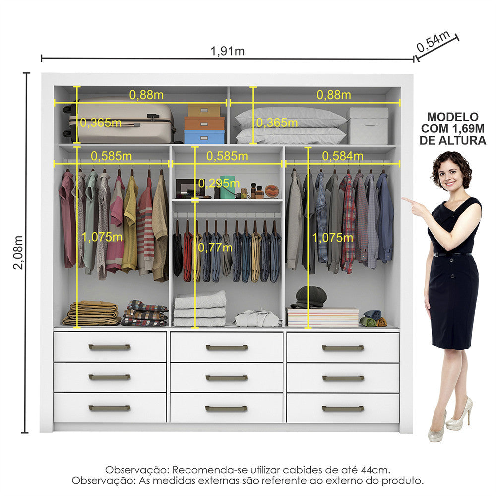 Quarto Completo Casal Anjos Premium e Cama de Casal Carioca Móveis