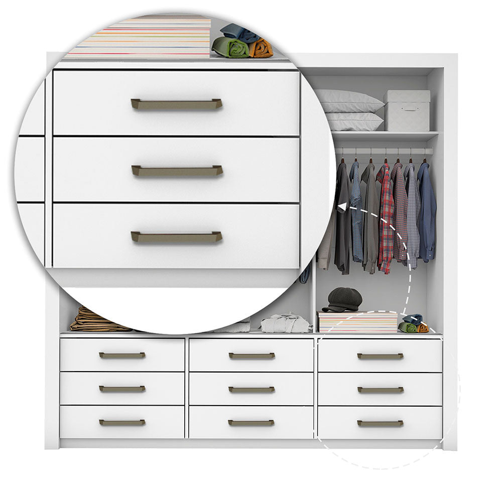 Quarto Completo Casal Anjos Plus Sapateira 2 Portas Premium e Cama Carioca Móveis