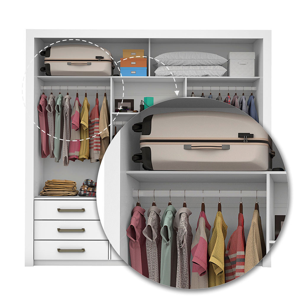 Quarto Completo Casal Anjos Premium Sapateira 2 Portas Premium e Cama Carioca Móveis
