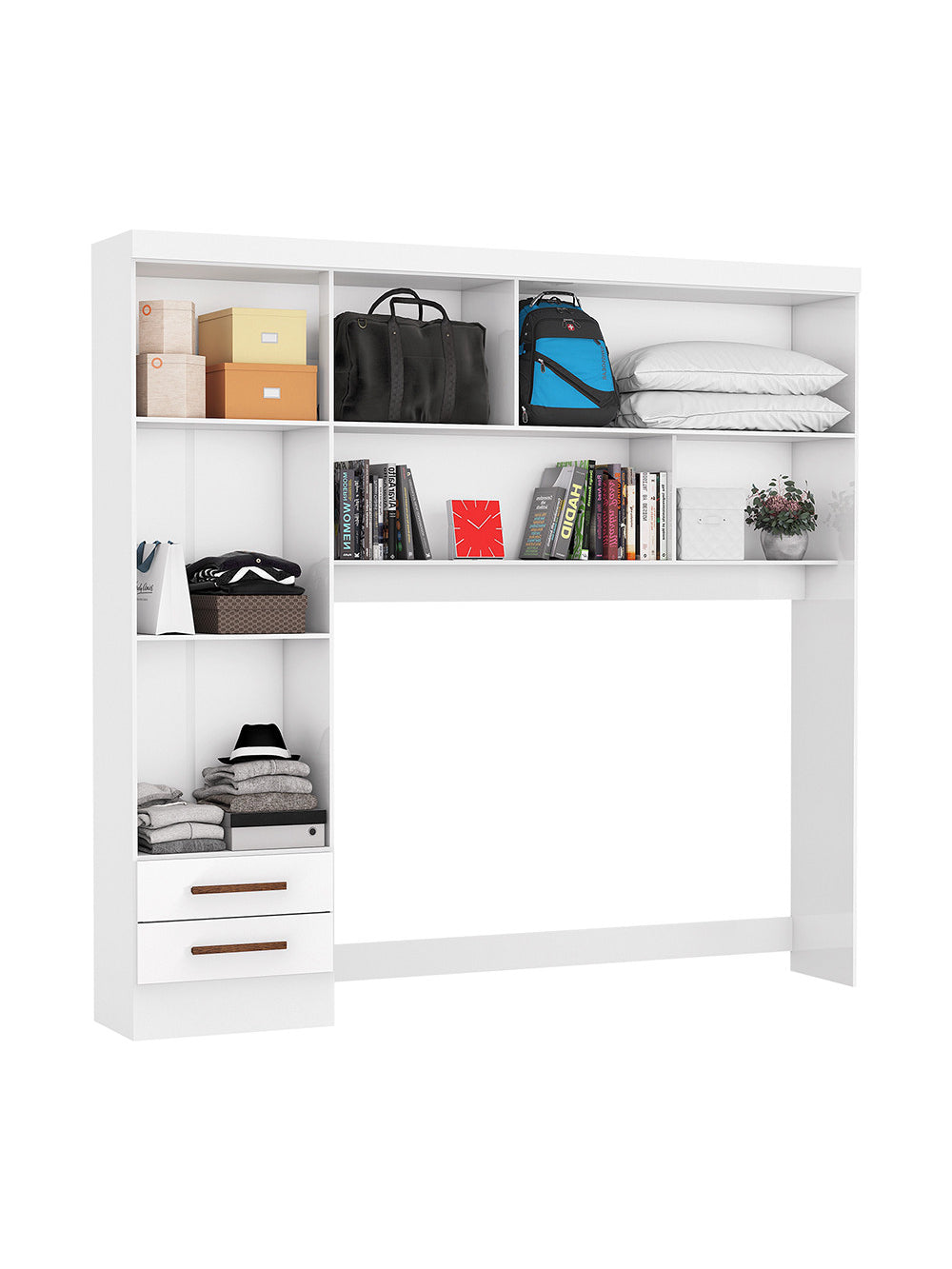 Guarda Roupa Modulado com Cama Paris 4 Portas 2 Gavetas