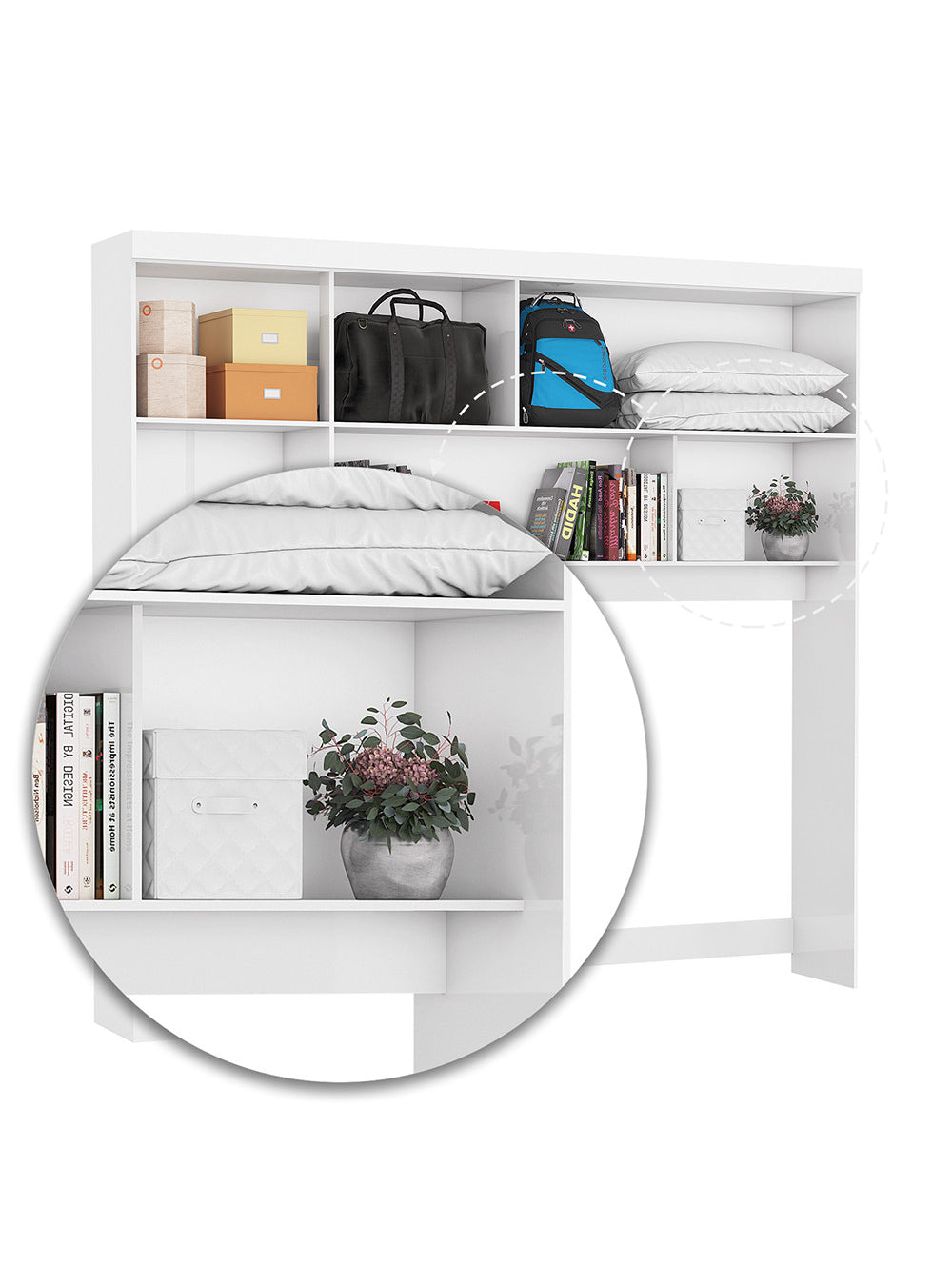 Guarda Roupa Modulado com Cama Paris 4 Portas 2 Gavetas