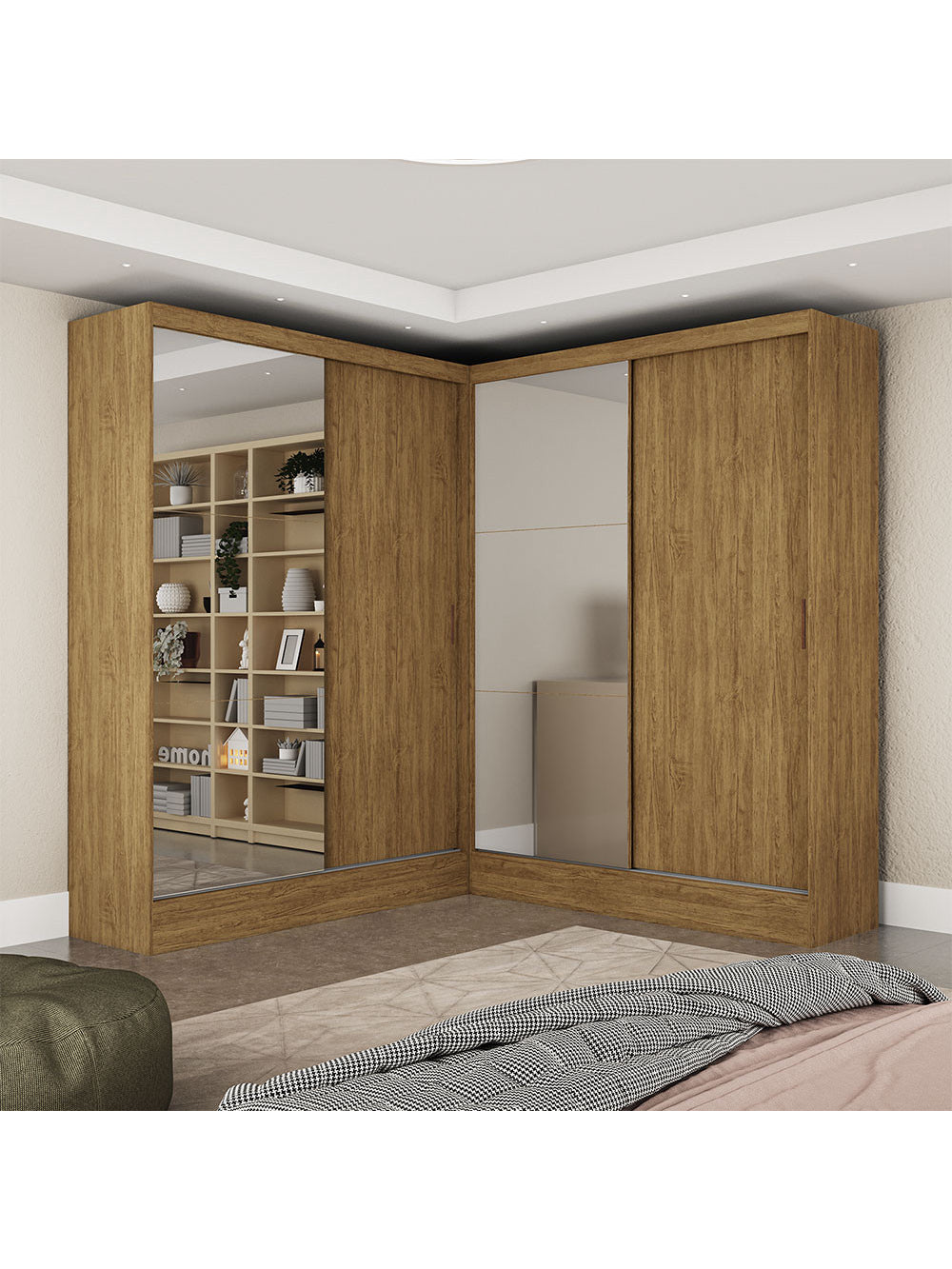 Closet Casal Duplo Belém 4 Portas Plus 4 Gavetas Carioca Móveis