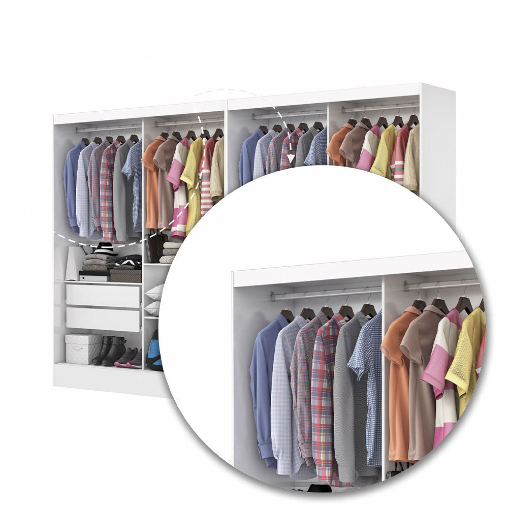 Closet Casal Duplo Belém 4 Portas Plus 4 Gavetas Carioca Móveis