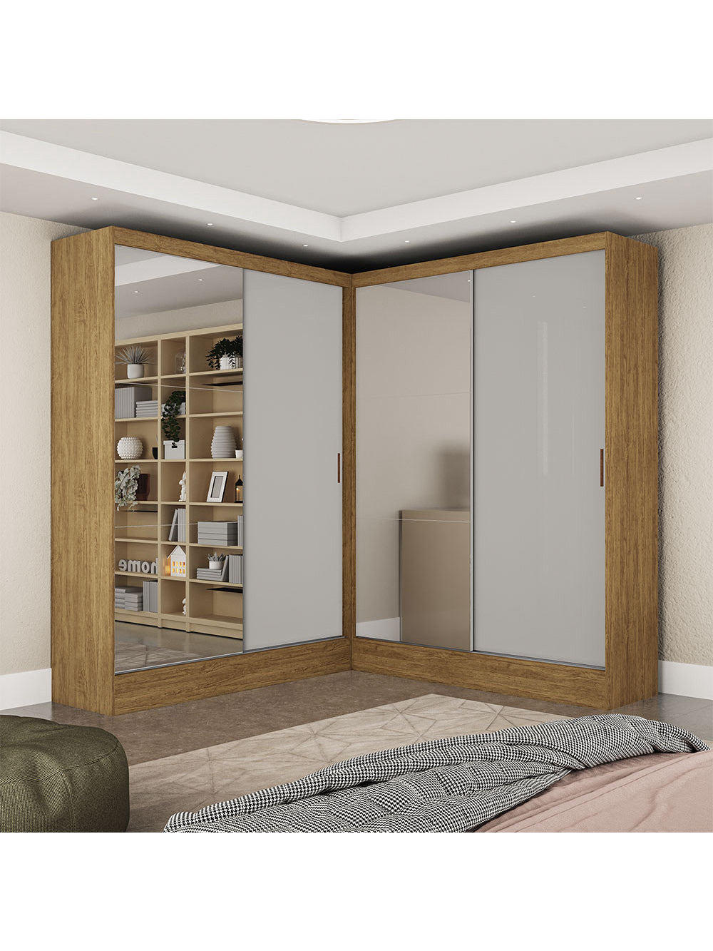 Closet Casal Duplo Belém 4 Portas Plus 4 Gavetas Carioca Móveis