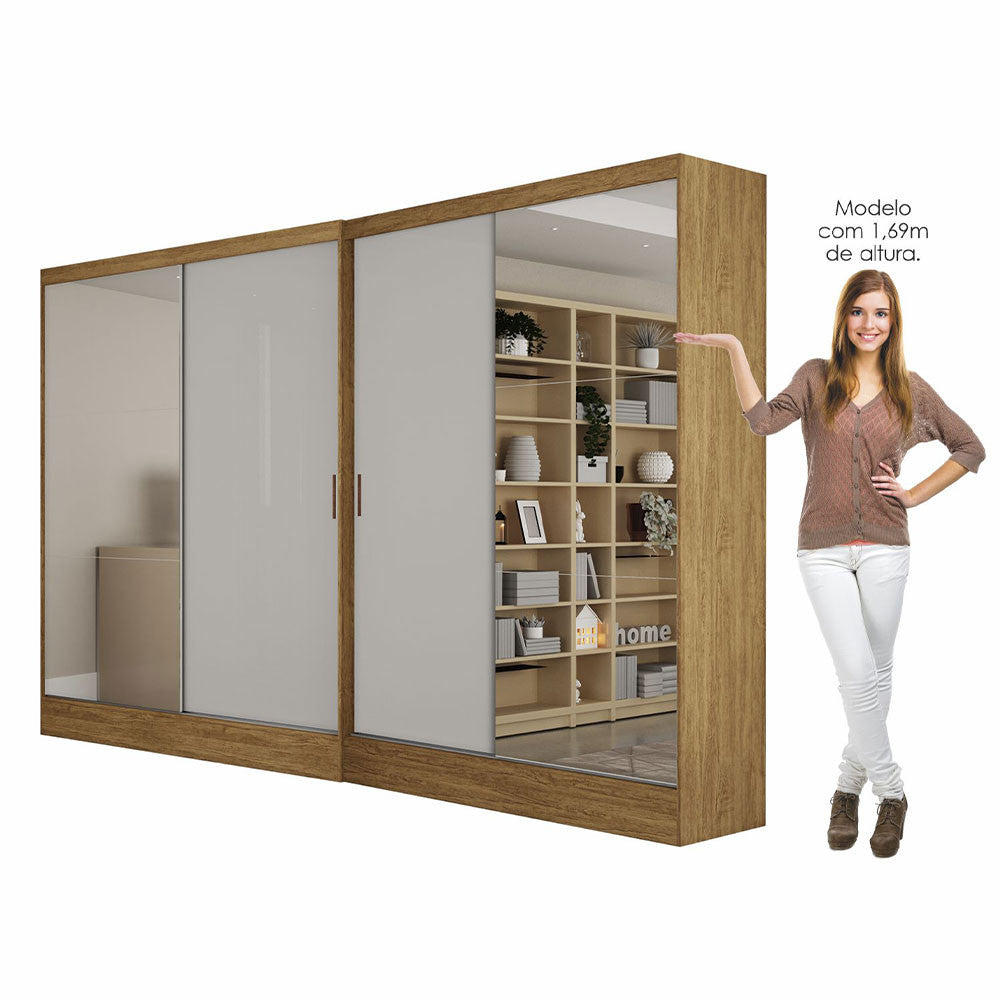 Closet Casal Duplo Belém 4 Portas Plus 4 Gavetas Carioca Móveis