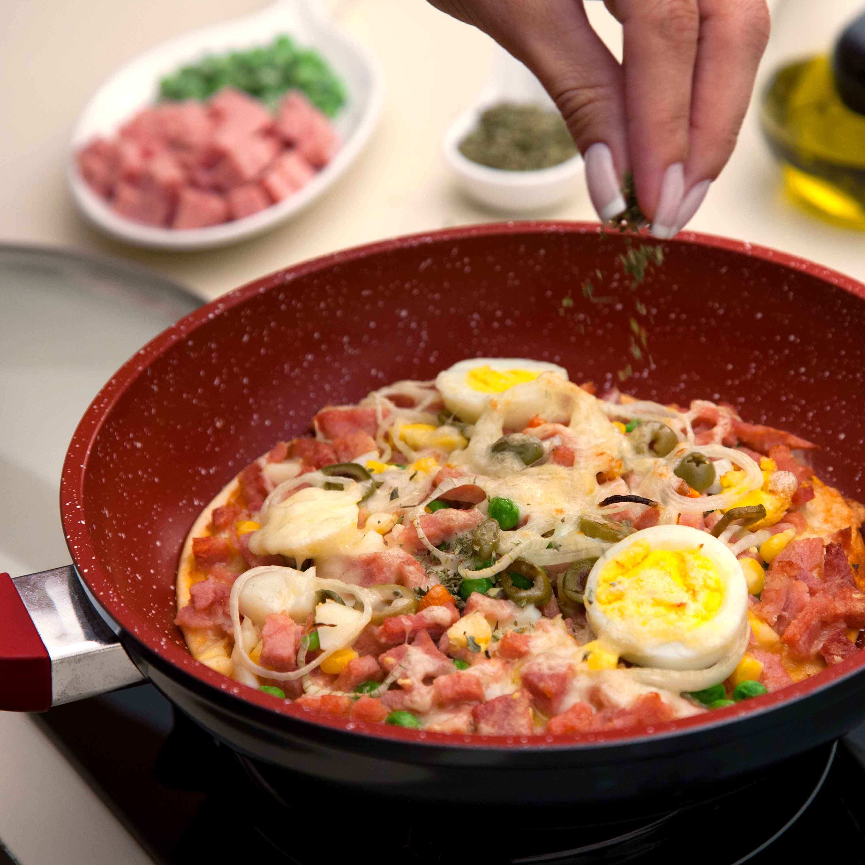 Panela Polishop Sauté Grand Vermelha 24cm