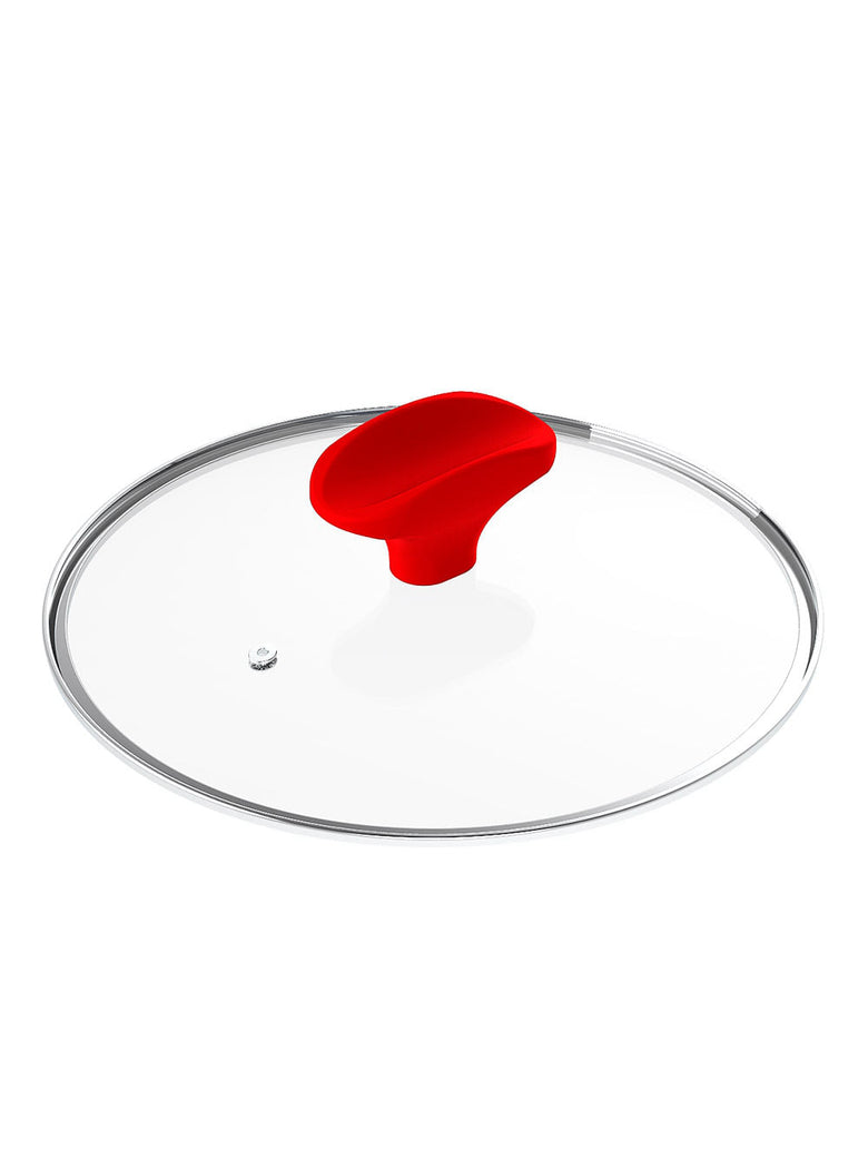 Tampa de Vidro Ichef Polishop - Shark Series - 24Cm - Vermelha