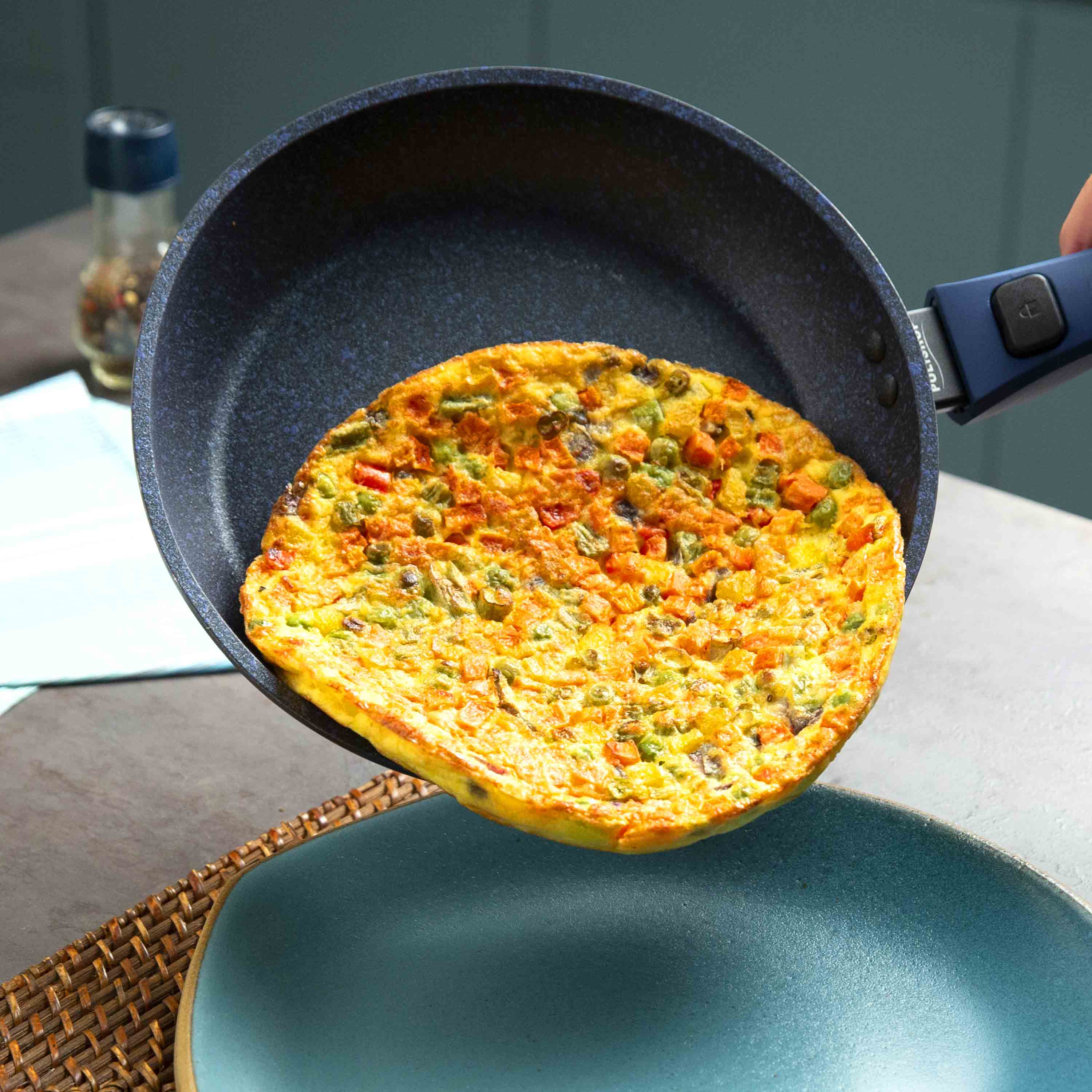 Panela Polishop Ichef Ultra Sauté Petit Shark Series Azul 20cm