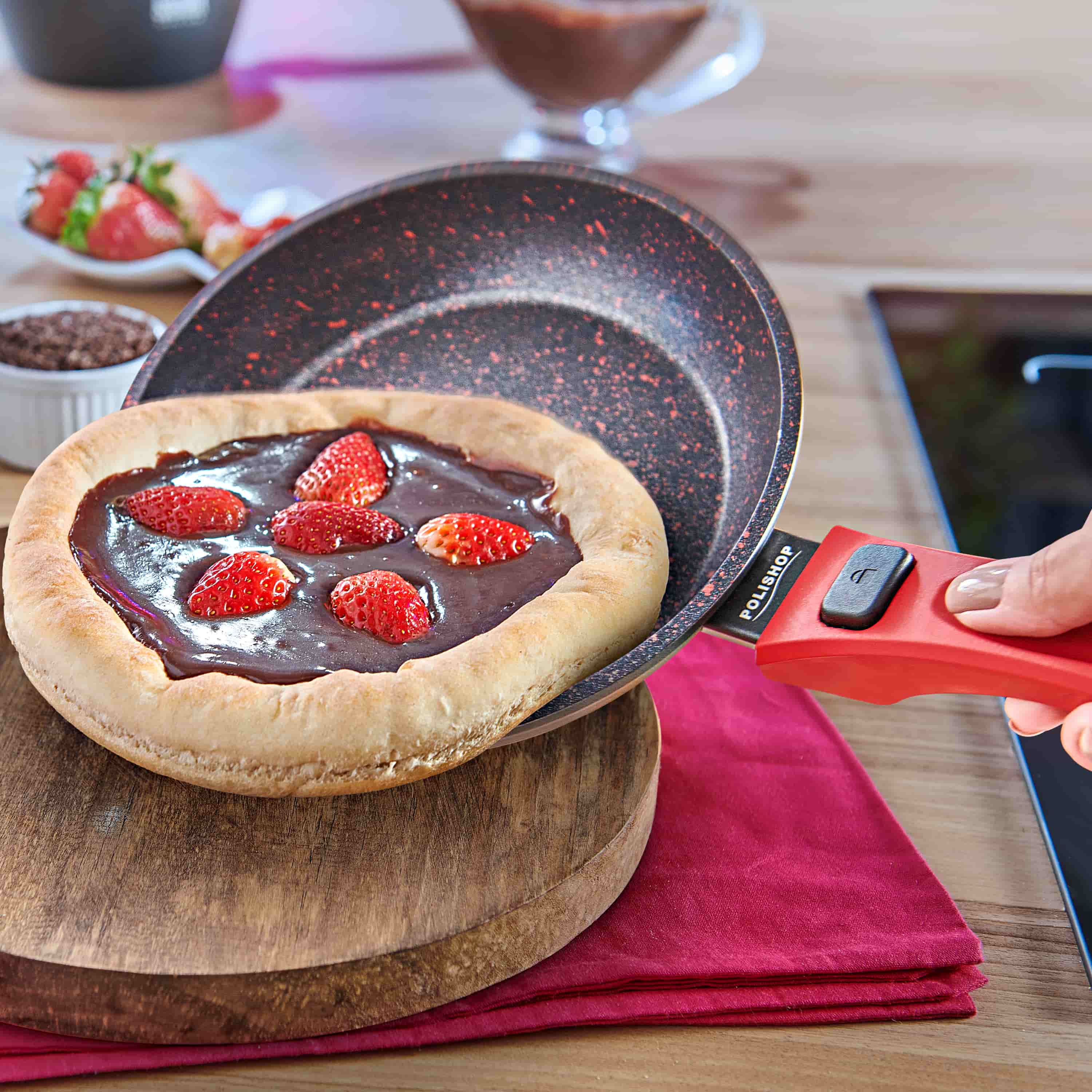 Panela Polishop Ichef Ultra Sauté Petit Shark Series Vermelha 20cm