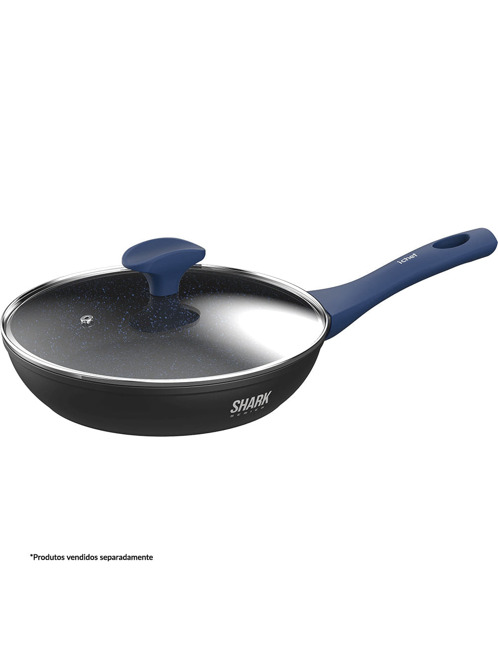 Panela Polishop Ichef Home Sauté Petit Shark Series Azul 20cm