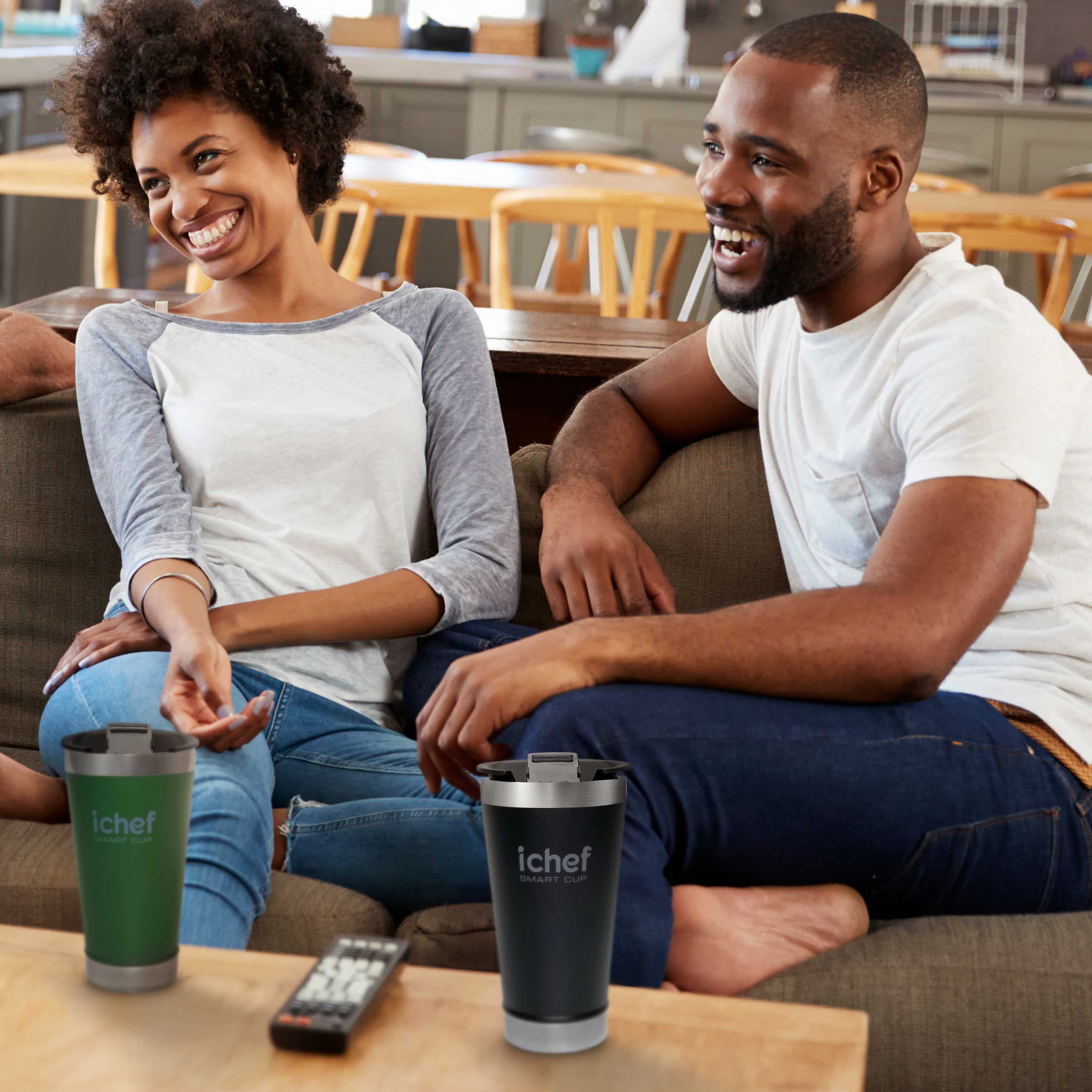 Copo Térmico Polishop Ichef Com Tampa Smart Cup 600 ml