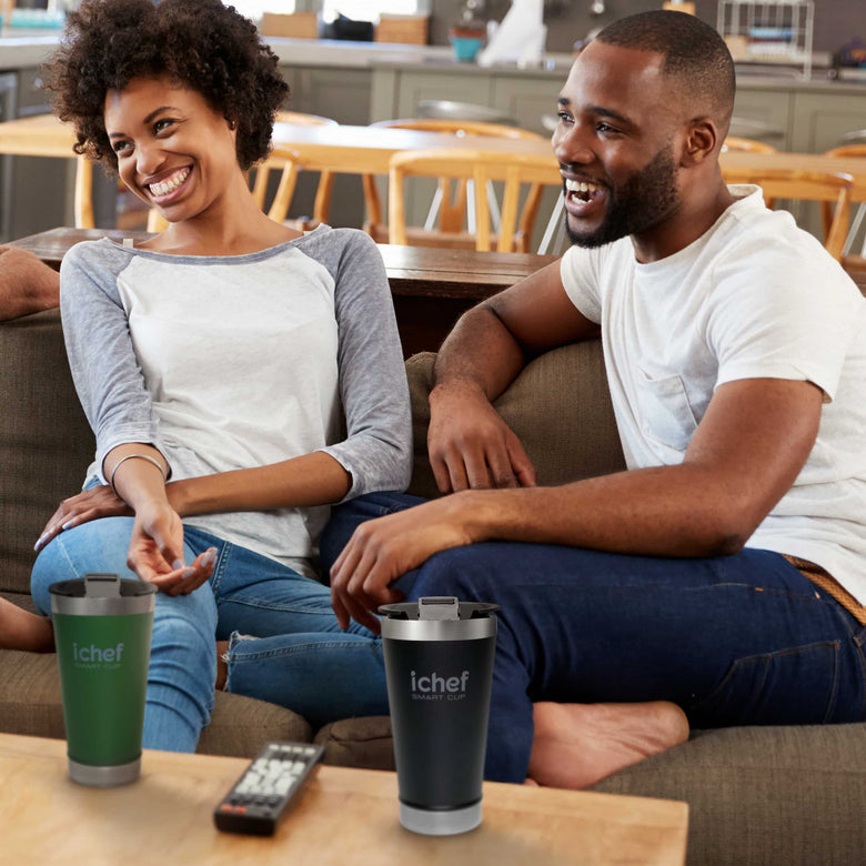 Copo Térmico Polishop Ichef Com Tampa Smart Cup 600 ml