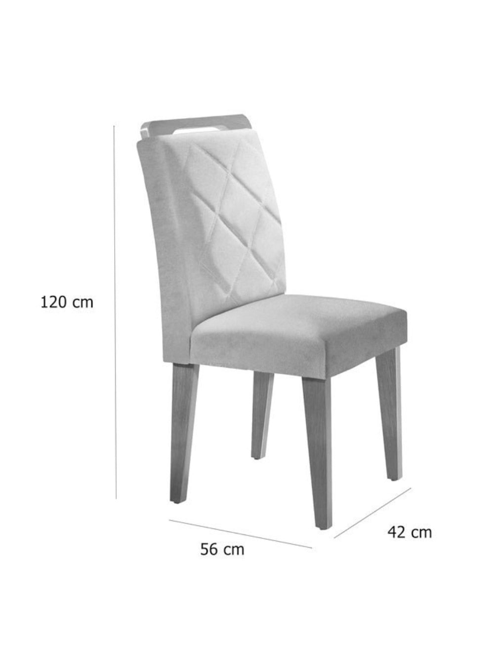 Conjunto com 2 Cadeiras Melissa para Mesa de Jantar MDF Rufato