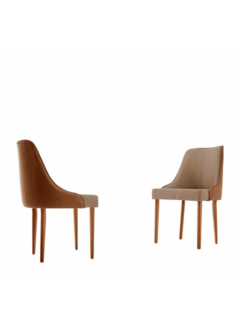 Conjunto com 2 Cadeiras Esmeralda em Madeira Maciça para Sala de jantar Moderna Mobília