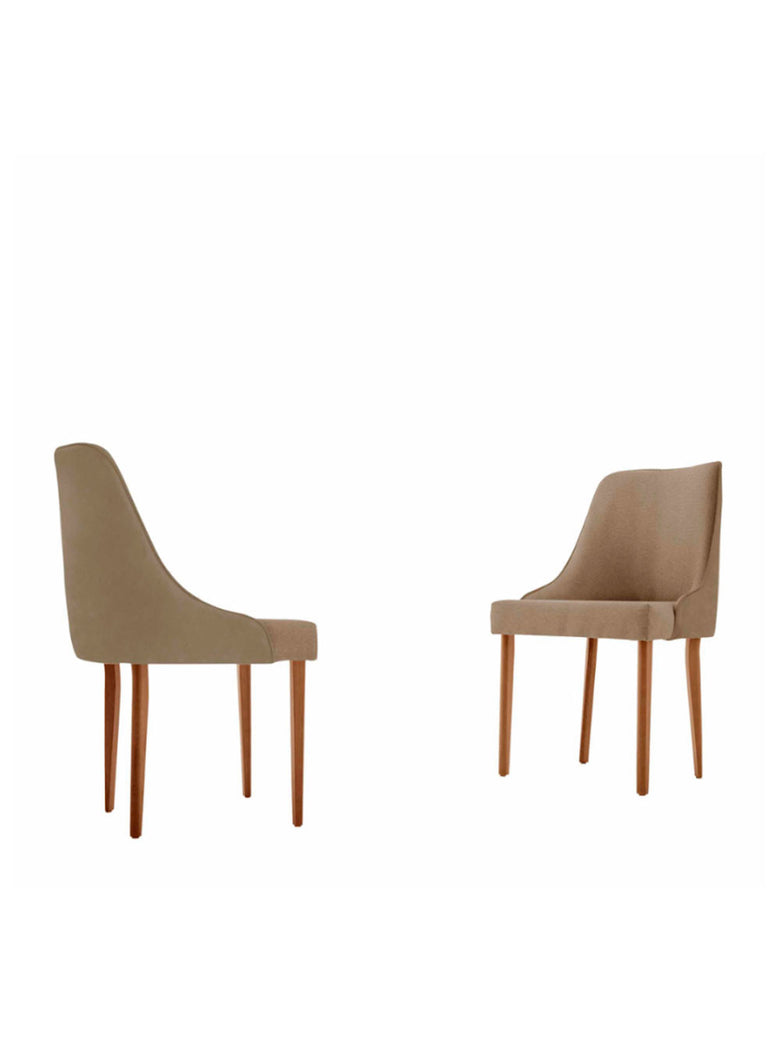 Conjunto com 2 Cadeiras Esmeralda em Madeira Maciça para Sala de jantar Moderna Mobília