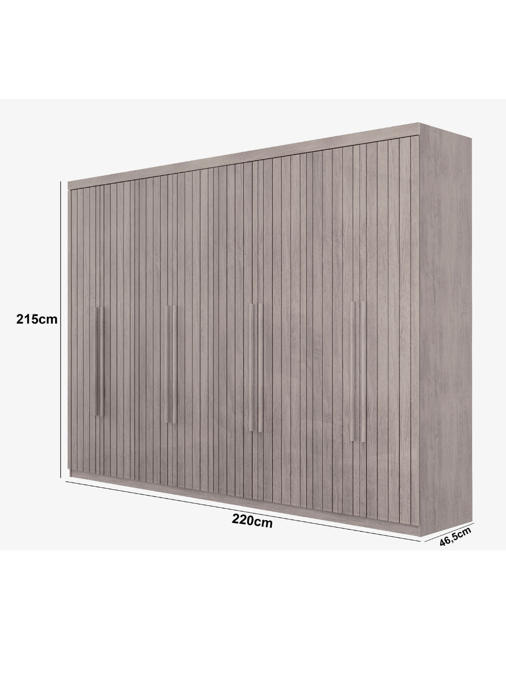 Guarda Roupa Casal Marrocos MDF 8 Portas 4 Gavetas Moderna Mobília