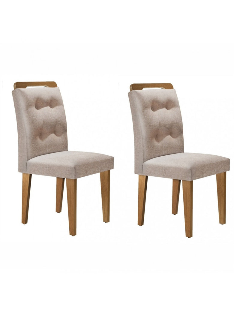 Conjunto com 2 Cadeiras Carol MDF Rufato