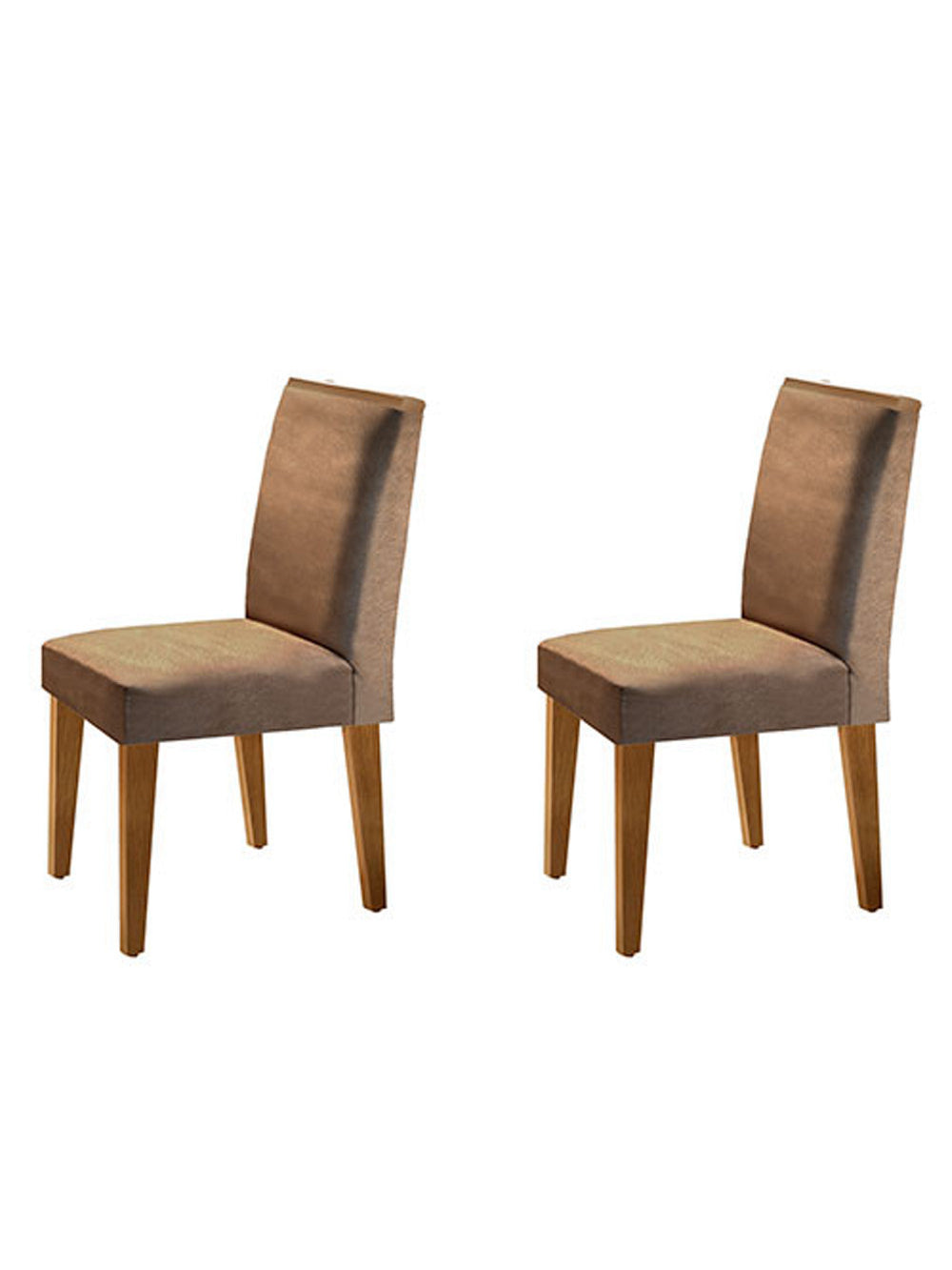 Conjunto com 2 Cadeiras para Sala de Jantar MDF Lunara Rufato - Imbuia/Animale Chocolate