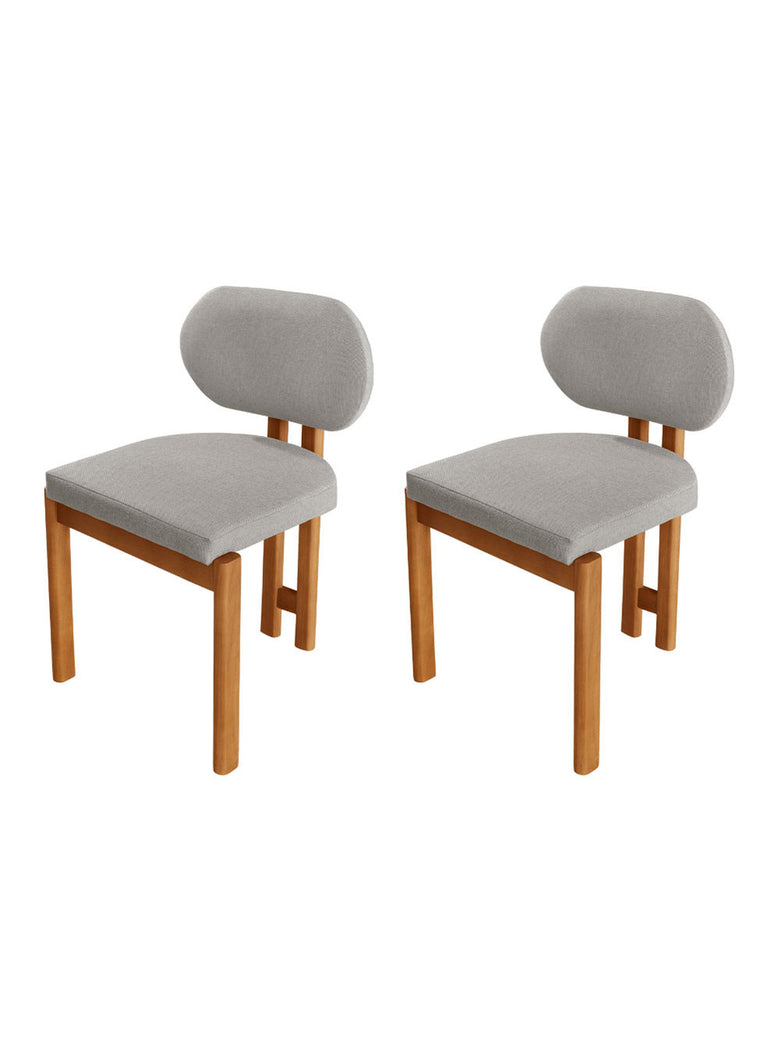 Conjunto com 2 Cadeiras Madeira Nala