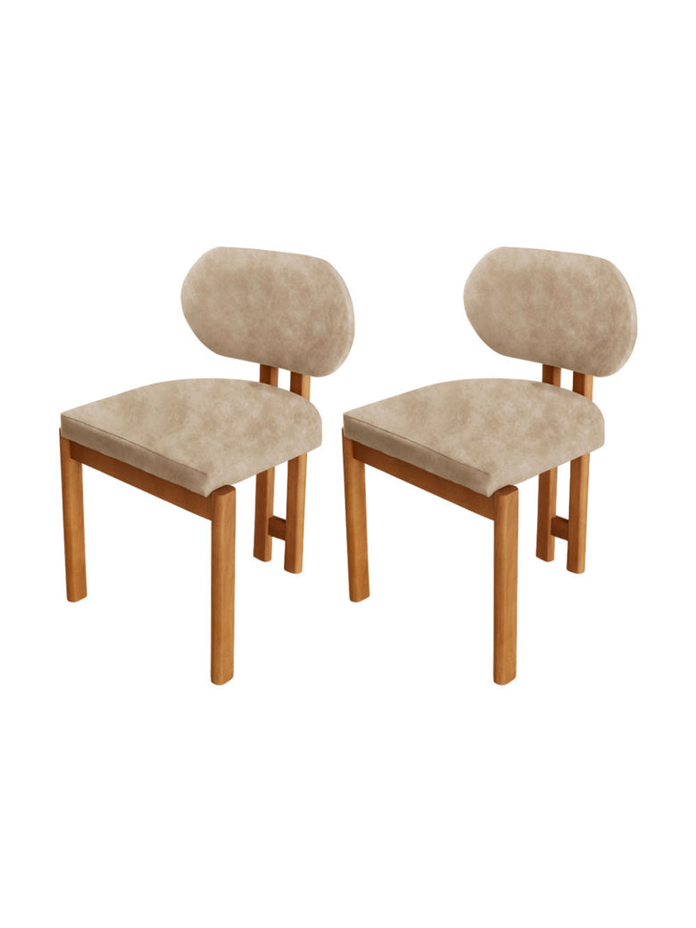 Conjunto com 2 Cadeiras Madeira Nala