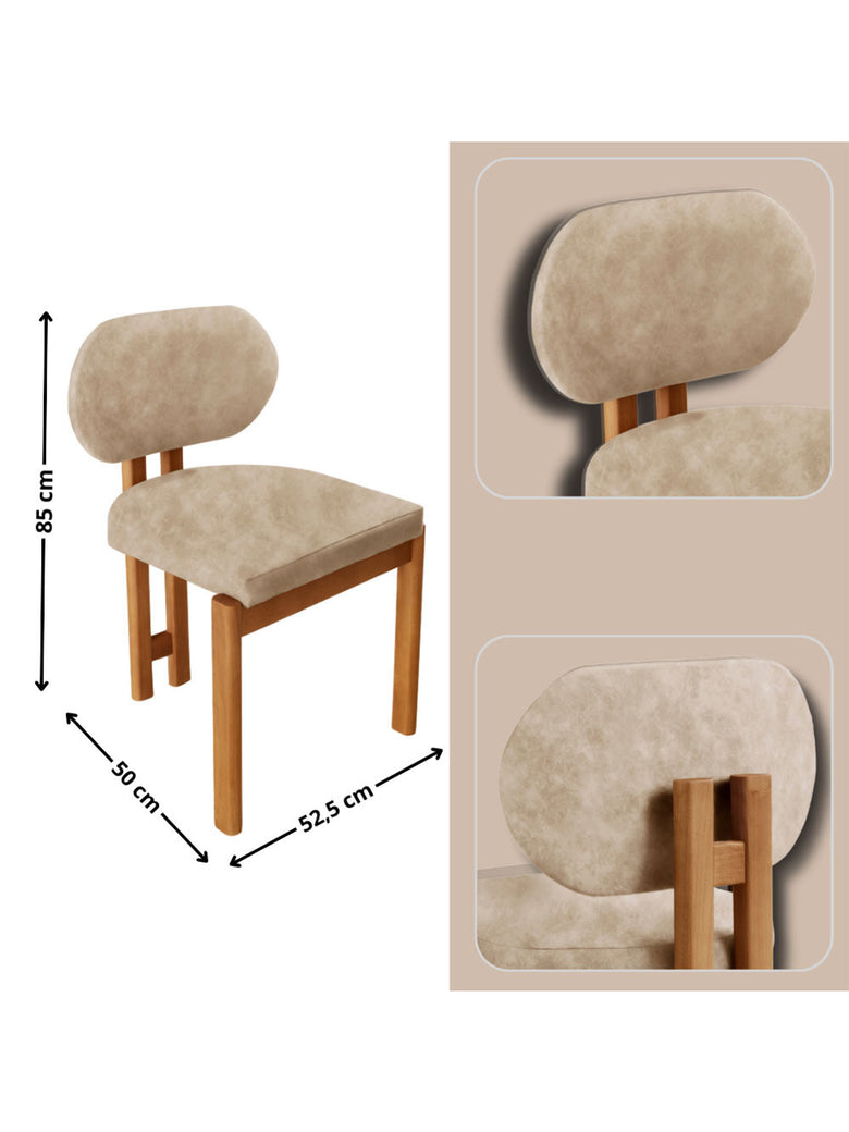 Conjunto com 2 Cadeiras Madeira Nala