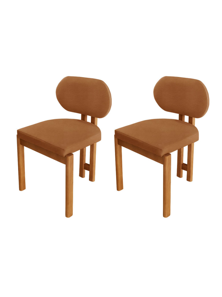 Conjunto com 2 Cadeiras Madeira Nala