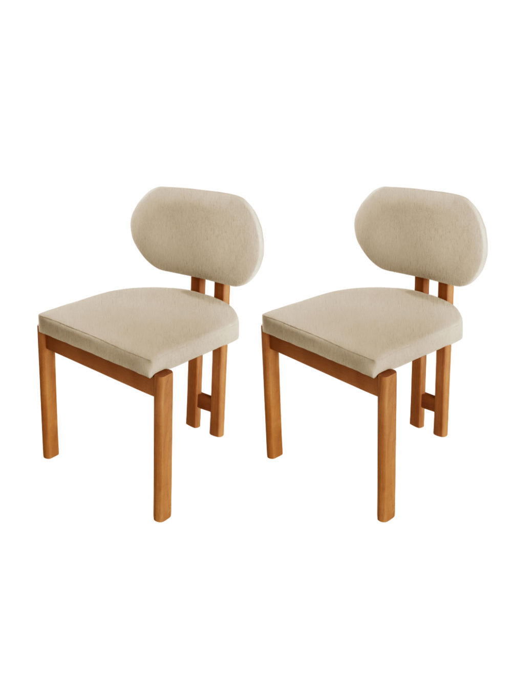 Conjunto com 2 Cadeiras Madeira Nala