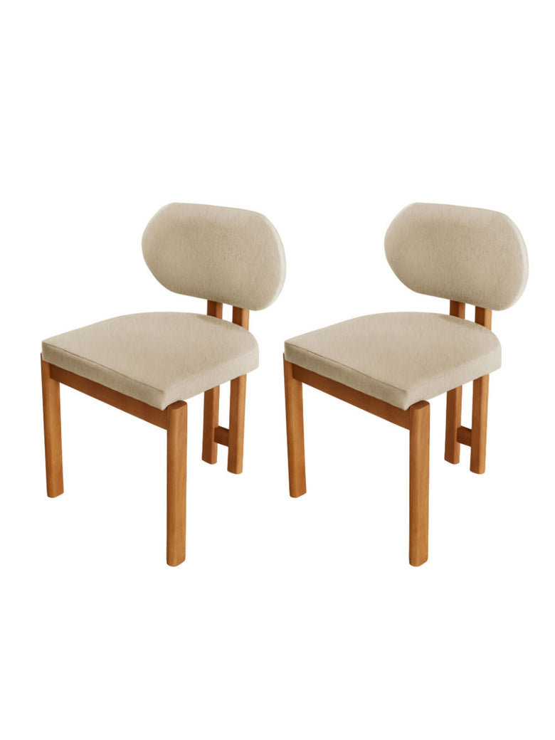 Conjunto com 2 Cadeiras Madeira Nala