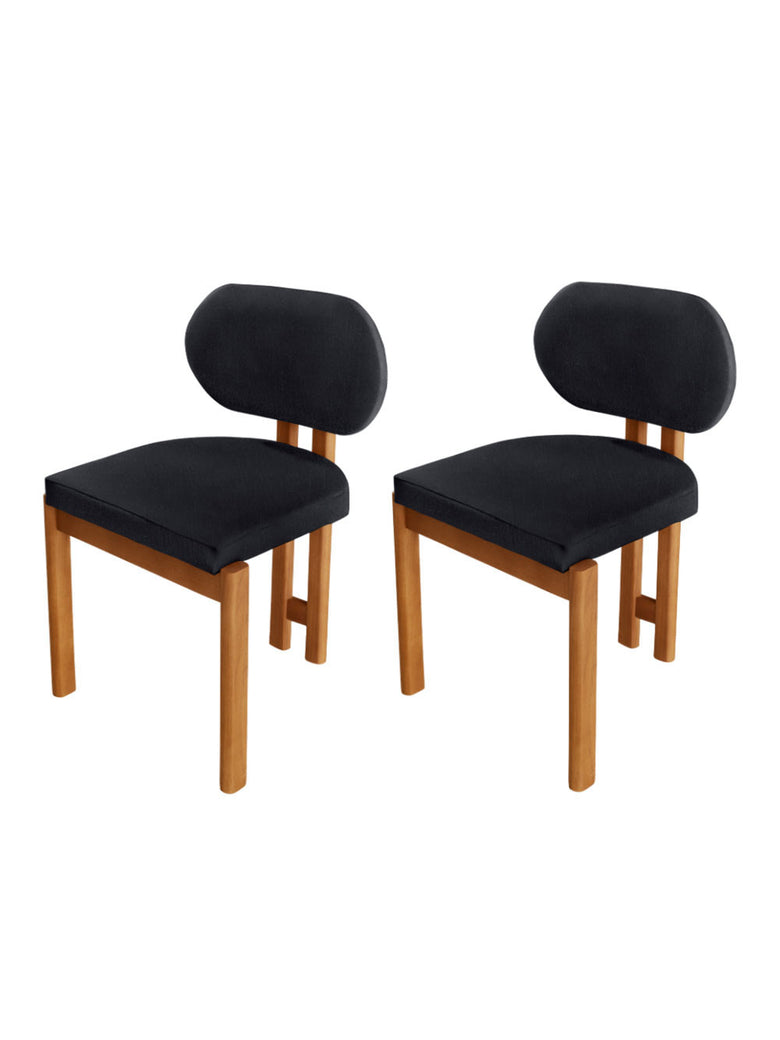 Conjunto com 2 Cadeiras Madeira Nala