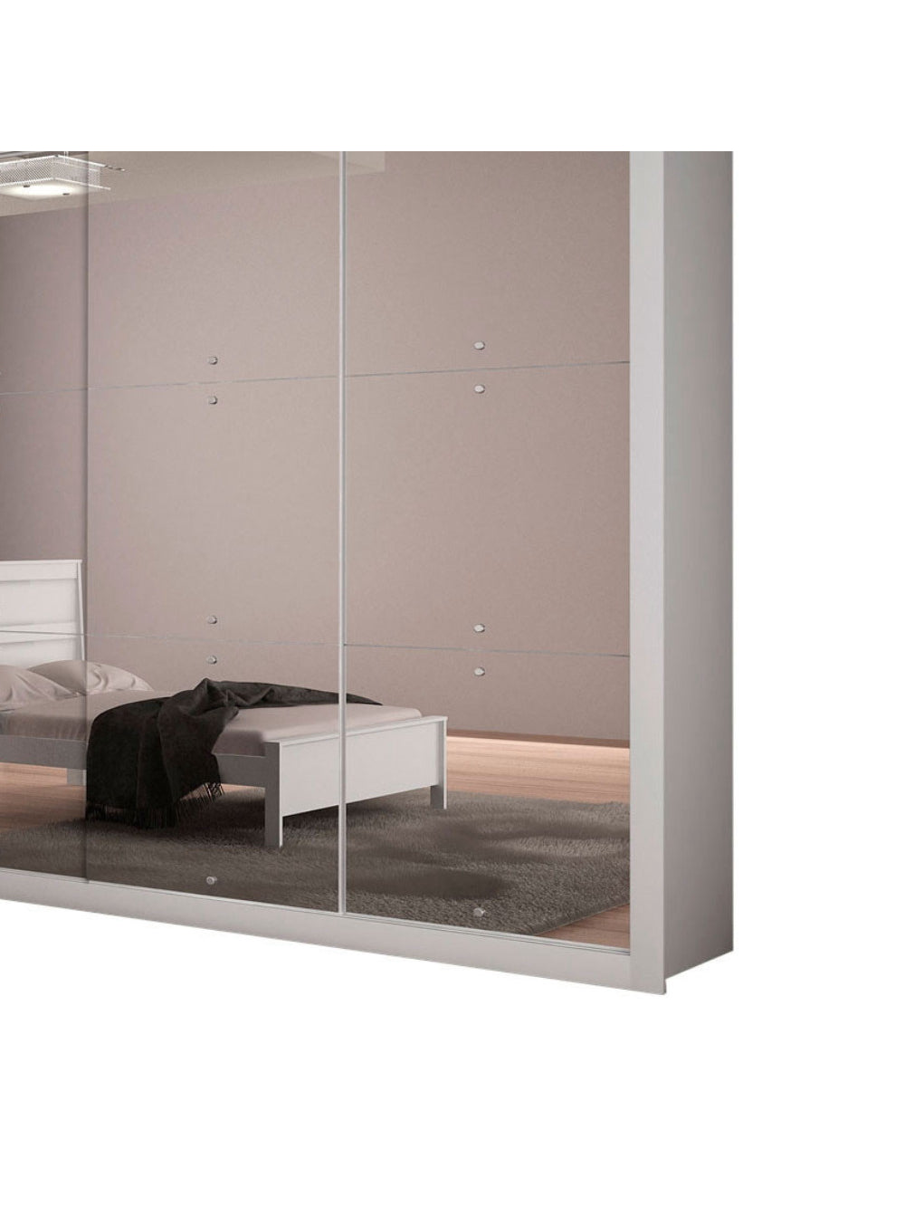 Guarda Roupa Casal Veneza Gold 3 Portas 4 Gavetas MDF e Espelho Rufato