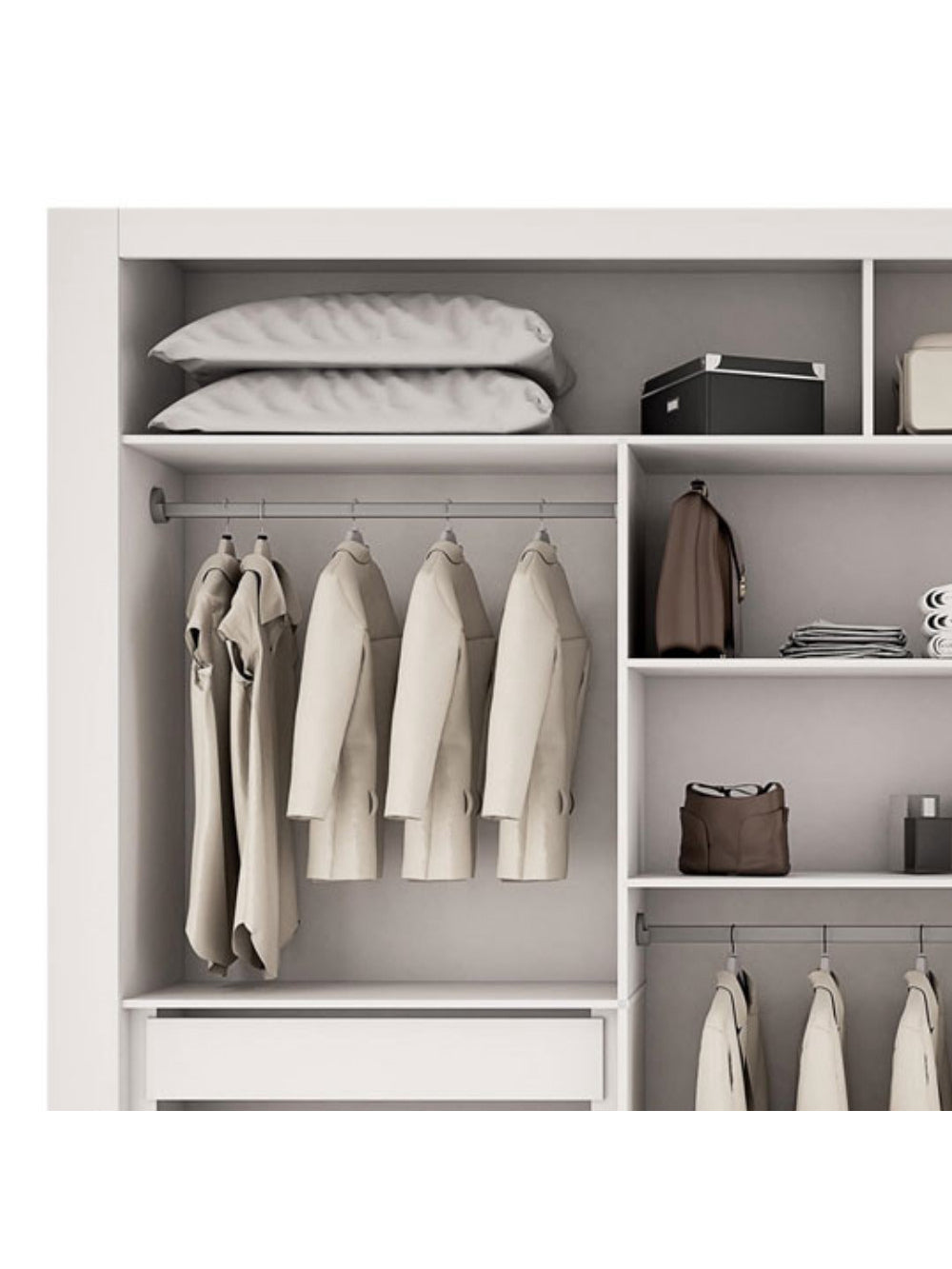Closet Berlim Convencional 4 Gavetas MDF Rufato