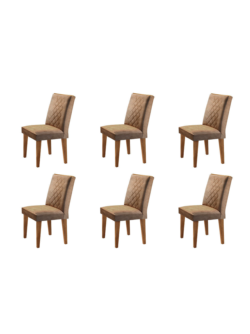 Conjunto Com 6 Cadeiras Para Sala de Jantar Milena Rufato