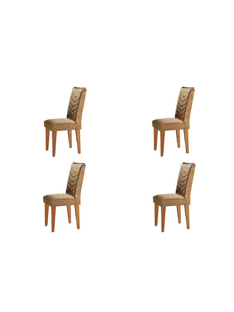 Conjunto Com 4 Cadeiras Para Sala de Jantar Liz Rufato