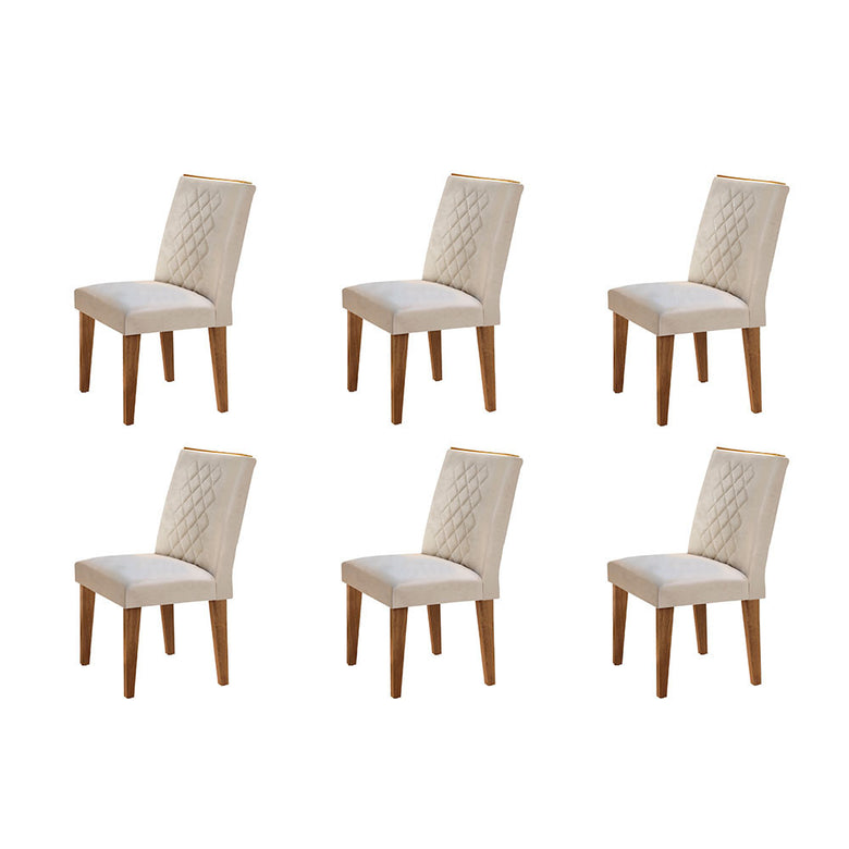 Conjunto Com 6 Cadeiras Para Sala de Jantar Liz Rufato