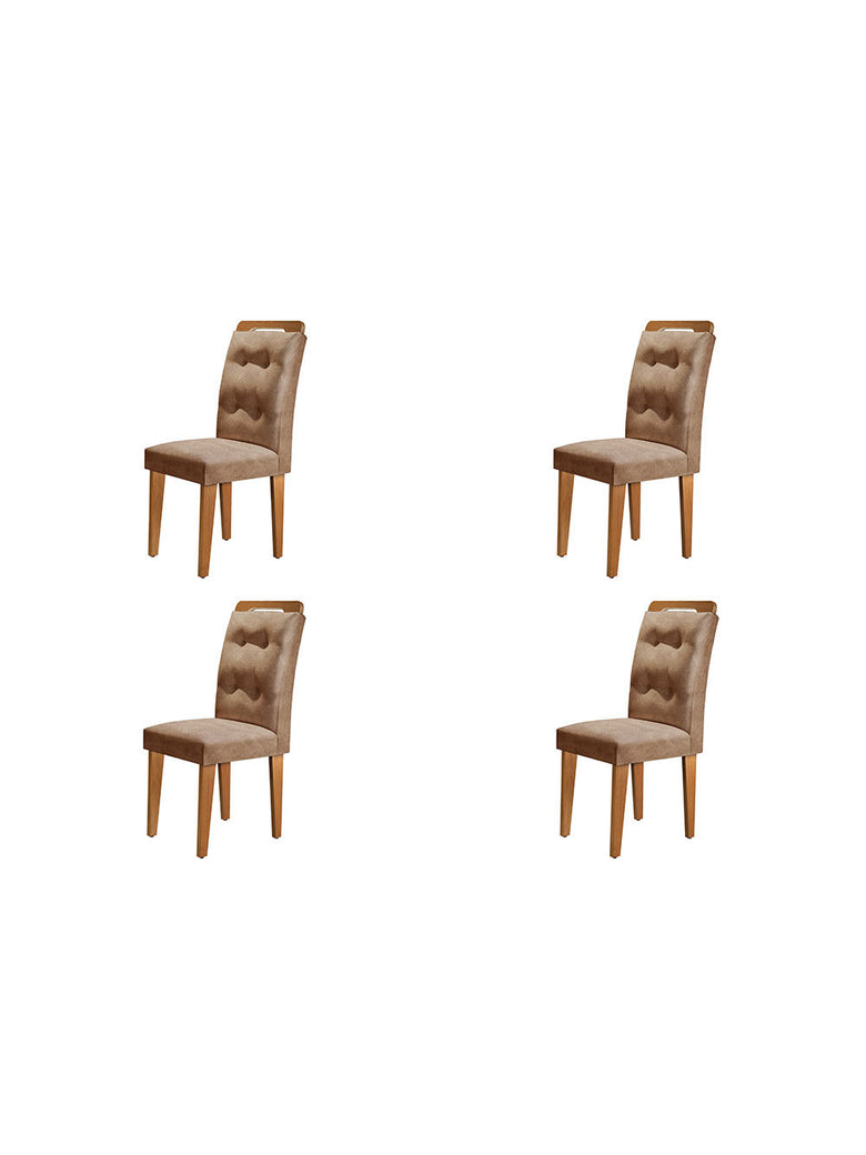 Conjunto Com 4 Cadeiras Para Sala de Jantar Carol Rufato