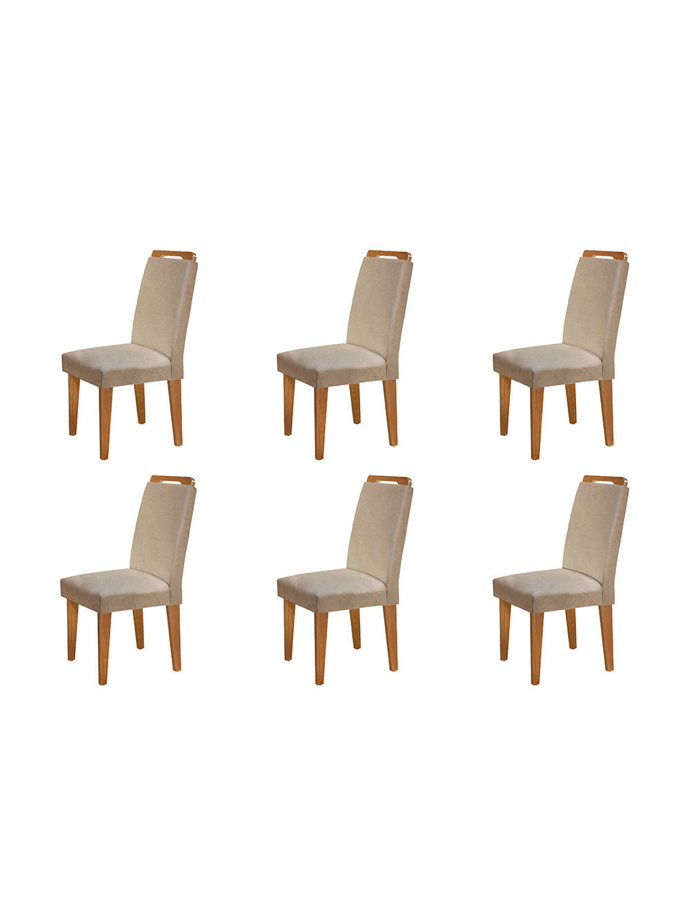 Conjunto Com 6 Cadeiras Athenas Rufato