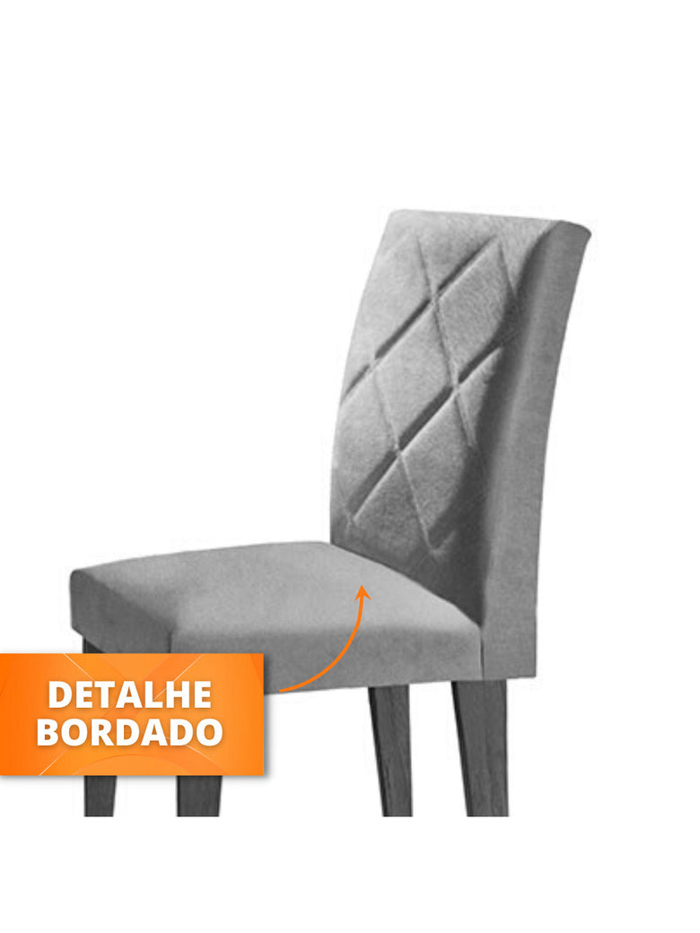 Conjunto Com 6 Cadeiras Olímpia Rufato