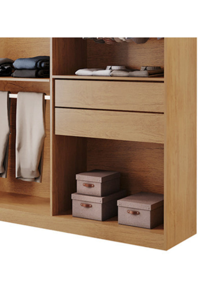 Closet Solteiro Hera 2 Gavetas 4 Prateleiras MDF Rufato