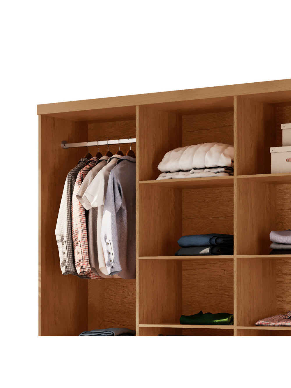Closet Casal Hera Gold 4 gavetas e 8 prateleiras MDF Rufato