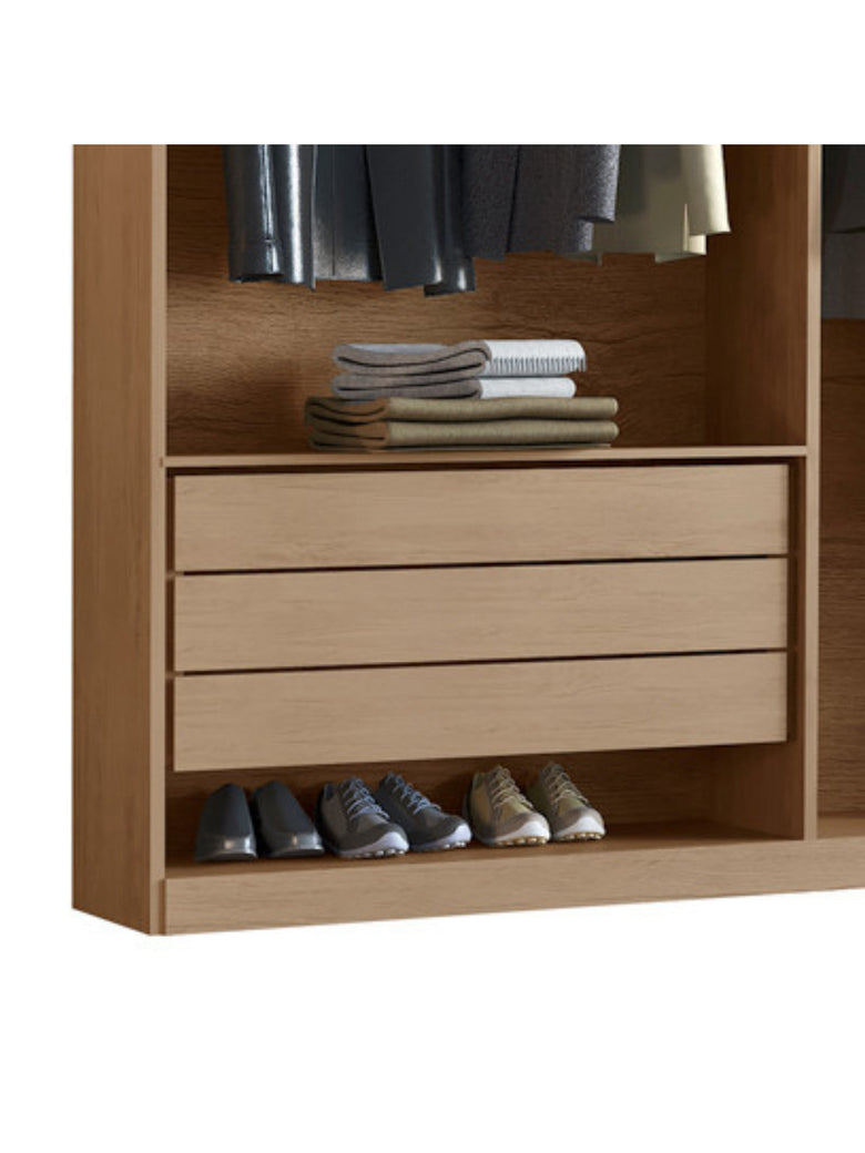 Closet Casal Maya 6 Gavetas 7 Prateleiras MDF Rufato
