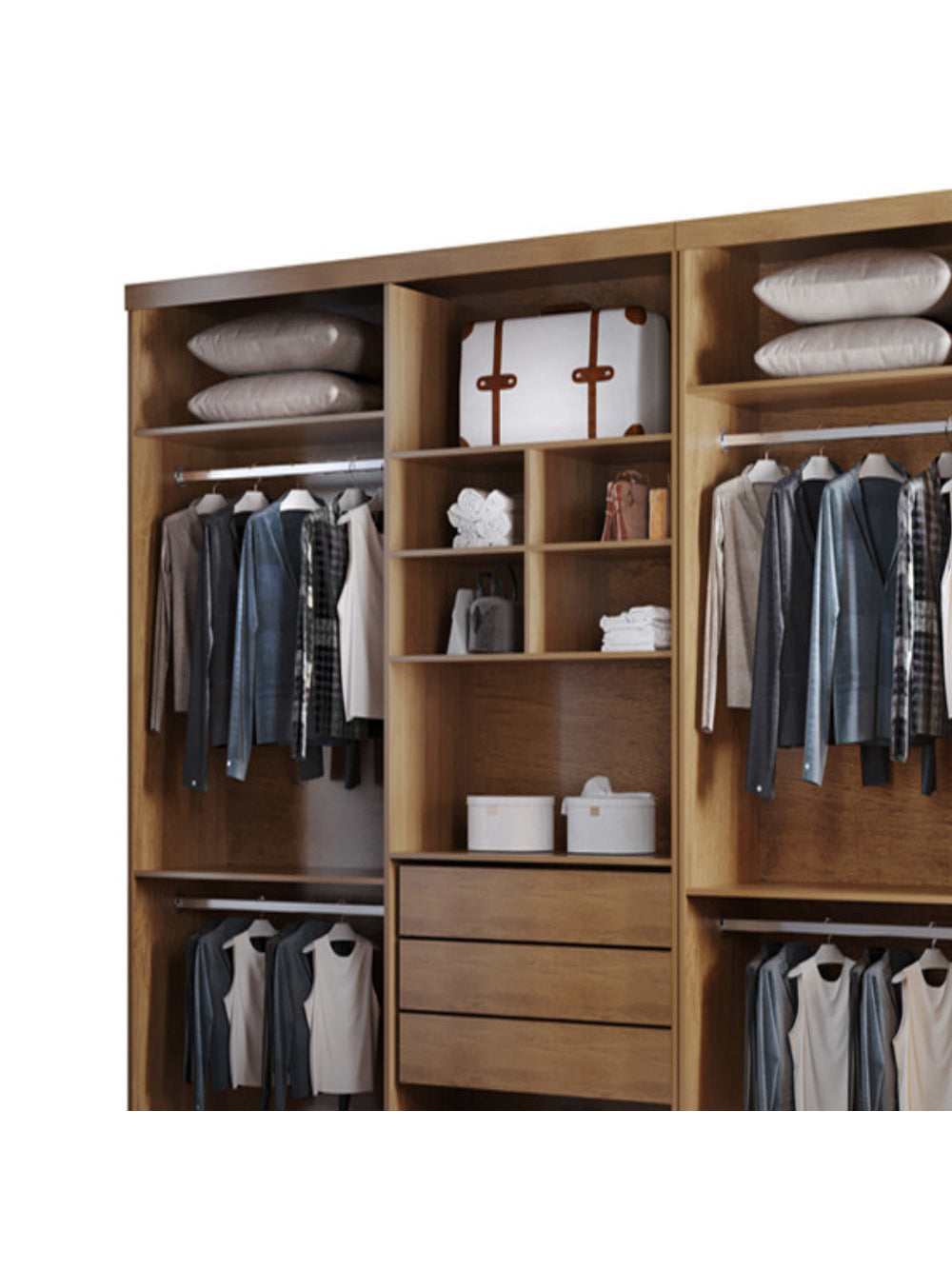 Closet Casal Fenix Premium 6 Gavetas 16 Prateleiras MDF Rufato