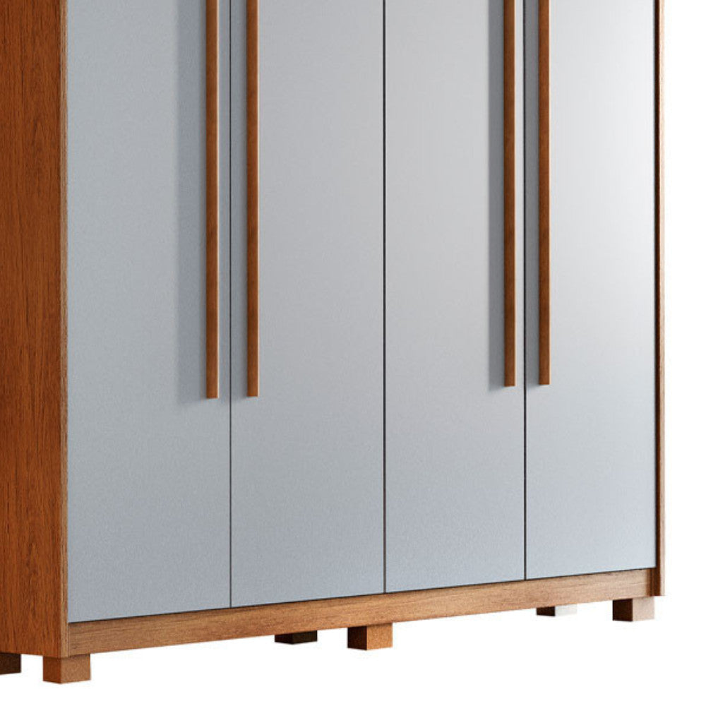 Guarda Roupa Solteiro Heros 4 Portas MDF Com pés Moderna