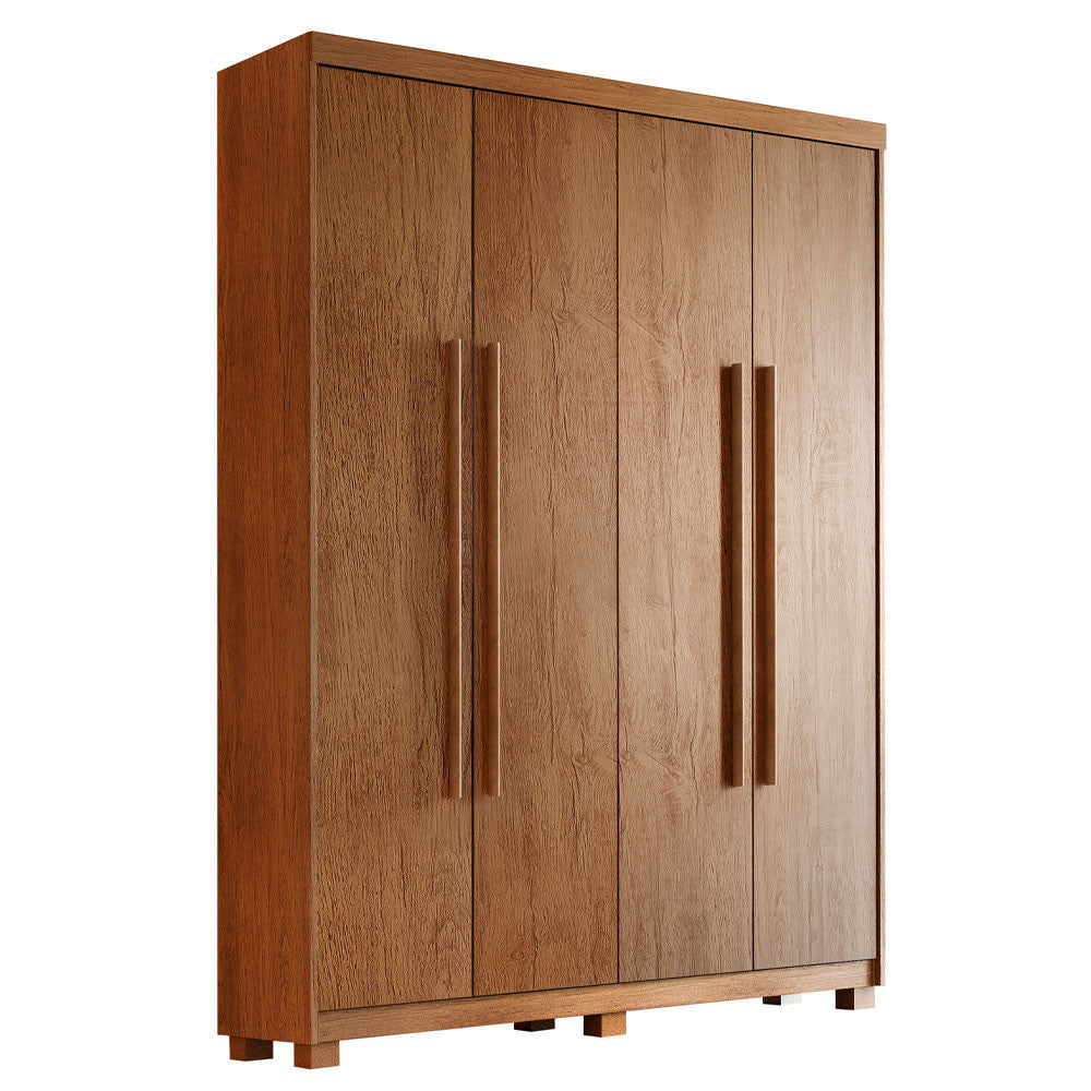 Guarda Roupa Solteiro Heros 4 Portas MDF Com pés Moderna
