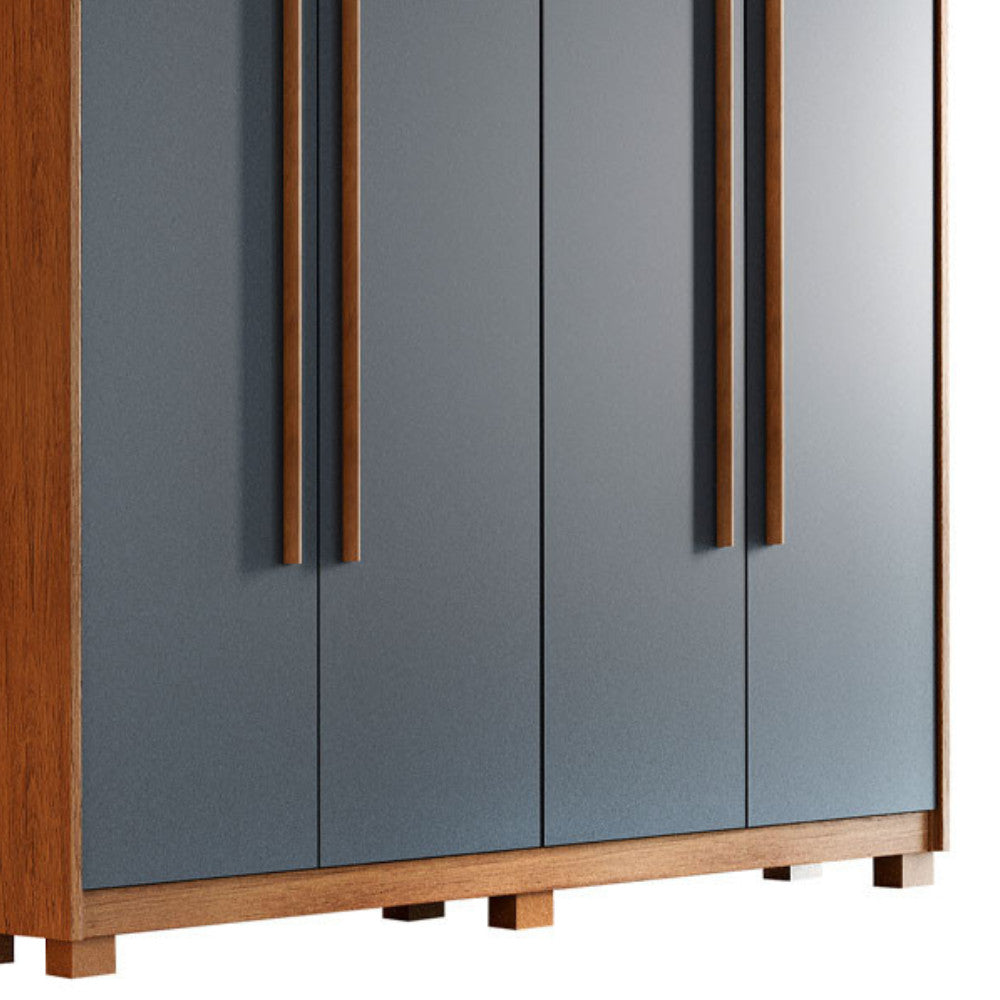 Guarda Roupa Solteiro Heros 4 Portas MDF Com pés Moderna