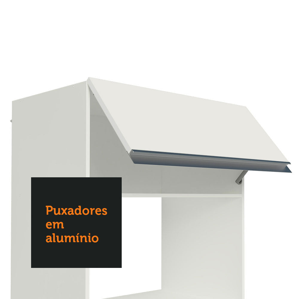 Armário de Cozinha Compacta 100% MDF 190 cm Frentes Branco Smart Madesa 01