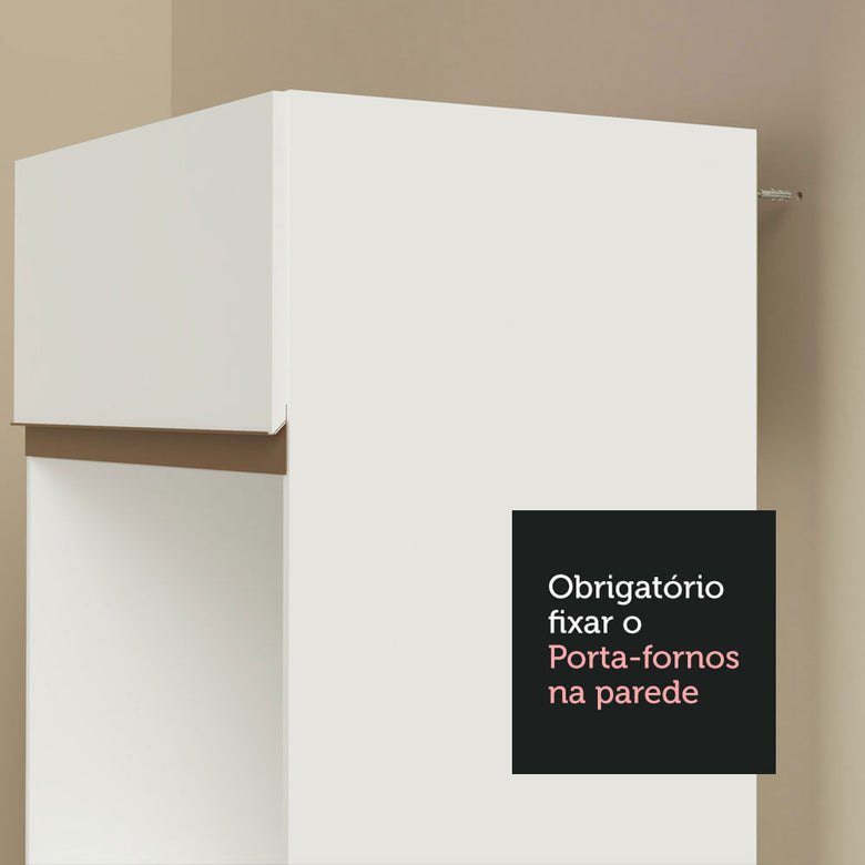 Armário de Cozinha Compacta 190cm Branco Reims Madesa 02