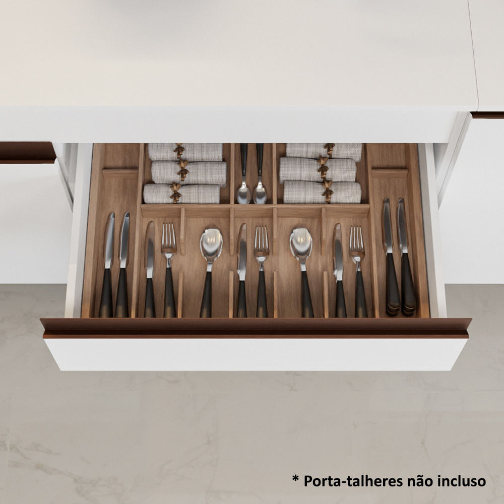 Armário de Cozinha Compacta 190cm Branco Reims Madesa 02
