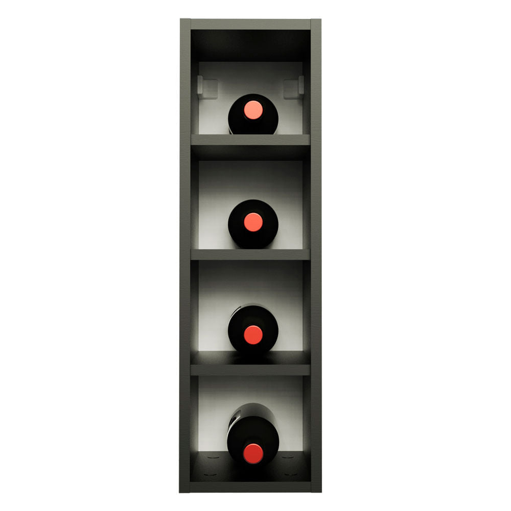 Adega 20 cm com 4 Nichos para Cozinhas Preto Madesa