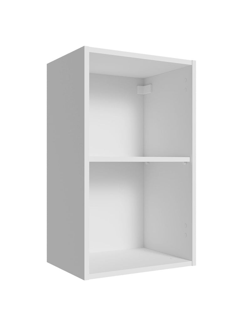 Armário Aéreo 40 cm com 2 Nichos Abertos para Cozinha Madesa Lux, Glamy, Agata, Stella Branco